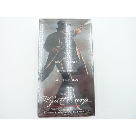 Wyatt Earp VHS 1994 2 Tape Set New Sealed Western Kevin Costner watermark - Picture 1 of 6